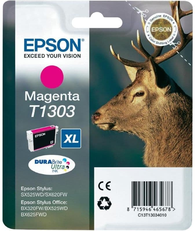 Cartus de cerneala original Epson T1303 Magenta (C13T13034010)