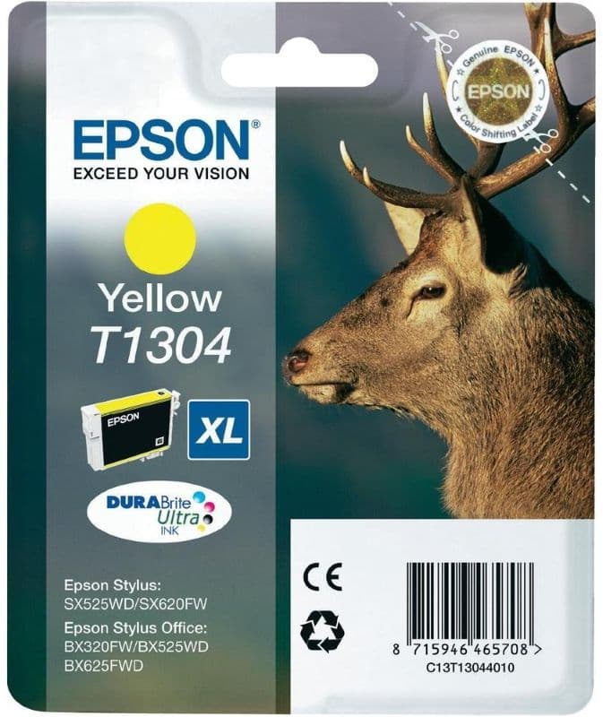 Cartus de cerneala original Epson T1304 Yellow (C13T13044010)