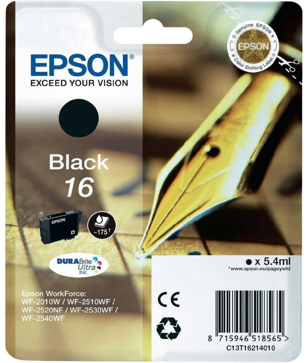 Cartus de cerneala original Epson 16 Black (C13T16214010)