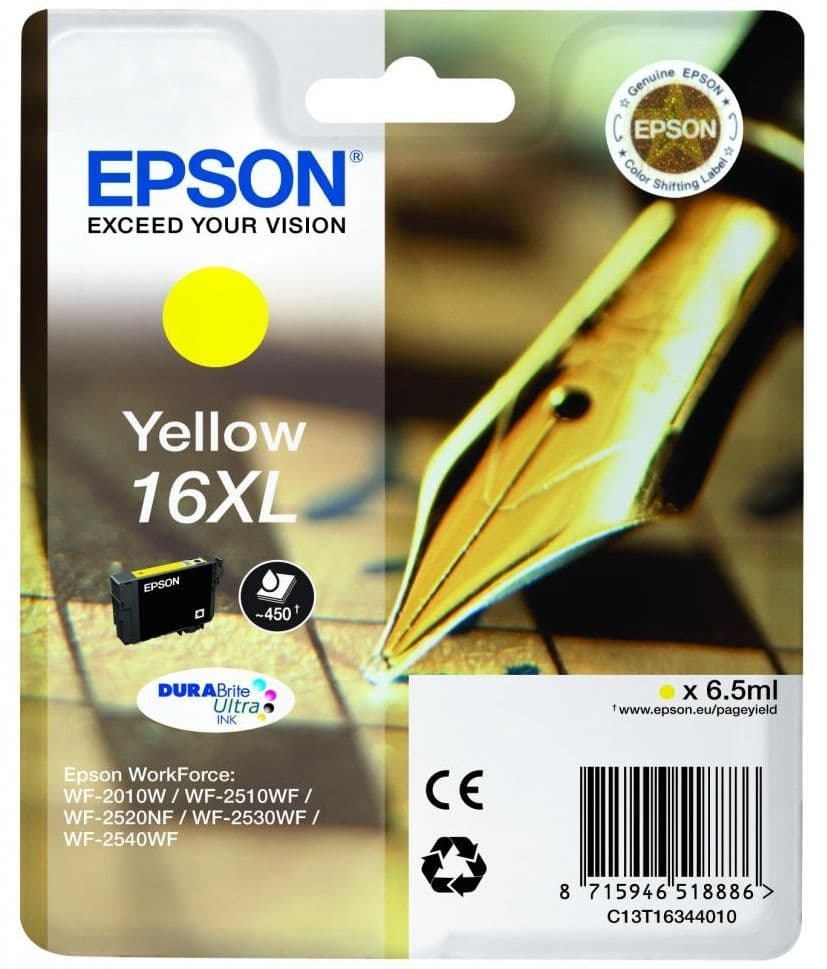 Cartus de cerneala original Epson 16XL Yellow (C13T16344010)