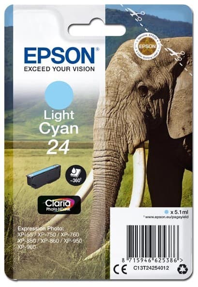 Cartus de cerneala original Epson 24 Light Cyan (C13T24254010)
