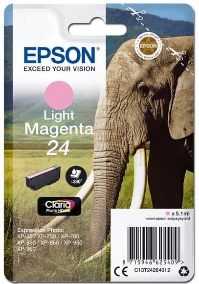 Cartus de cerneala original Epson 24 Light Magenta (C13T24264010)