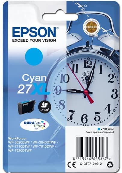 Cartus de cerneala original Epson 27XL Cyan (C13T27124010)