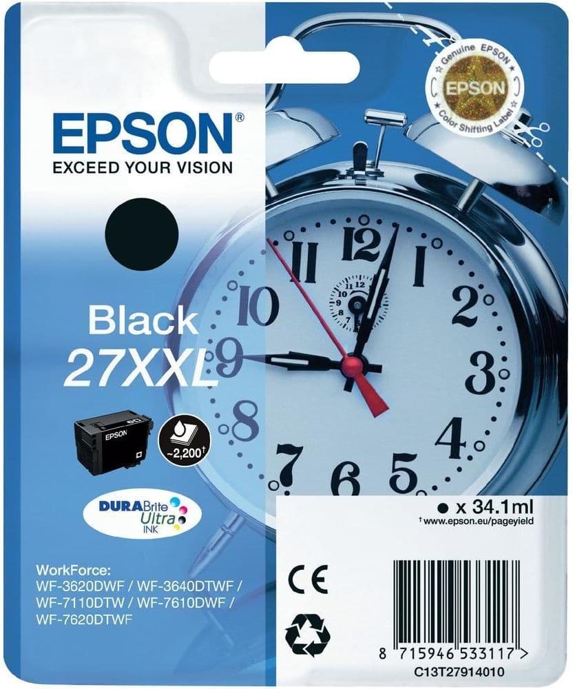 Cartus de cerneala original Epson 27XXL Black (C13T27914010)