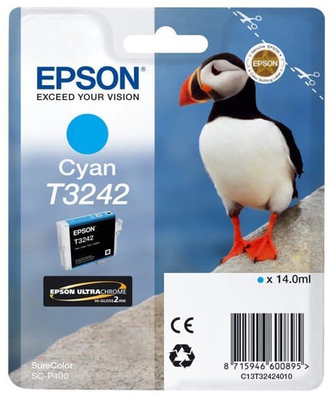 Cartus de cerneala original Epson T3242 Cyan (C13T324240)