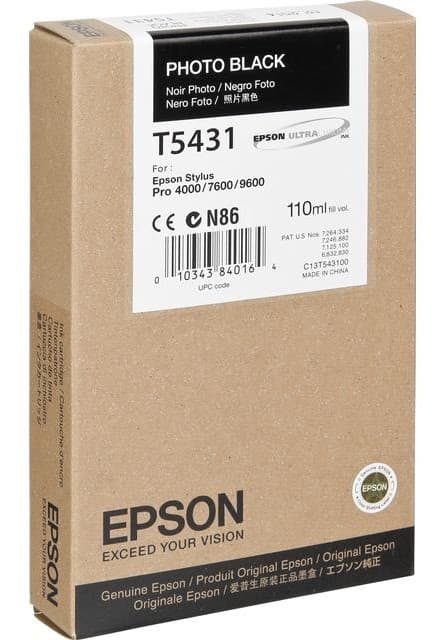 Cartus de cerneala original Epson T5431 Photo Black (C13T543100)