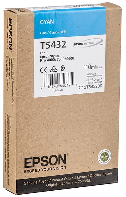 Cartus de cerneala original Epson T5432 Cyan (C13T543200)