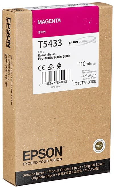 Cartus de cerneala original Epson T5433 Magenta (C13T543300)