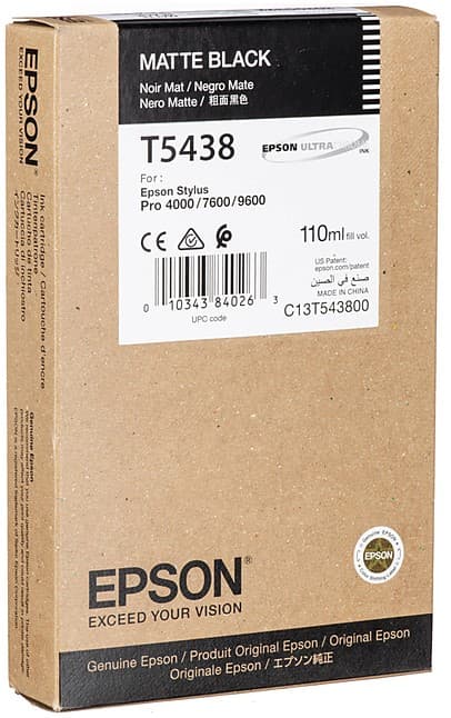 Cartus de cerneala original Epson T5438 Matte Black (C13T543800)