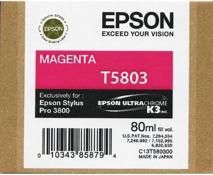 Cartus de cerneala original Epson T5803 Magenta (C13T580300)