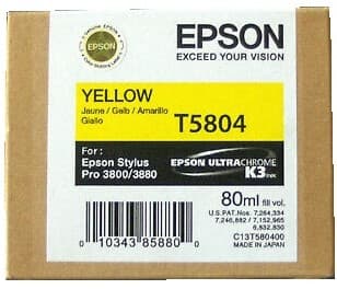 Cartus de cerneala original Epson T5804 Yellow (C13T580400)