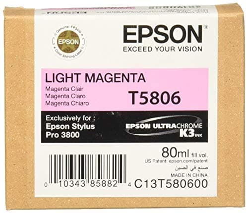 Cartus de cerneala original Epson T5806 Light Magenta (C13T580600)