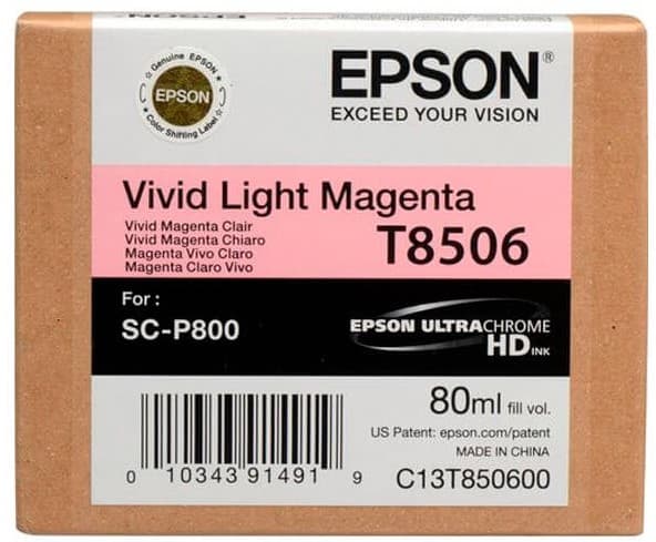 Cartus de cerneala original Epson T580B Vivid Light Magenta (C13T580B00)