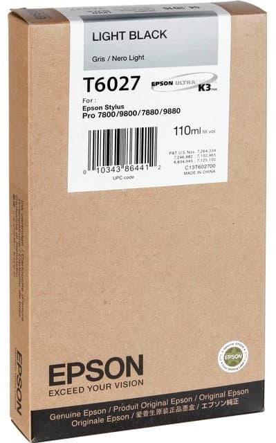 Cartus de cerneala original Epson T6027 Light Black (C13T602700)
