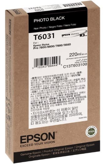 Cartus de cerneala original Epson T6031 Photo Black (C13T603100)