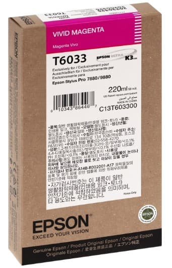 Cartus de cerneala original Epson T6033 Vivid Magenta (C13T603300)