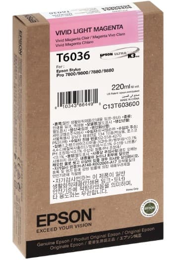 Cartus de cerneala original Epson T6036 Vivid Light Magenta (C13T603600)