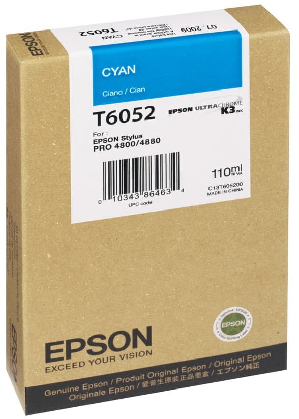 Cartus de cerneala original Epson T6052 Cyan (C13T605200)
