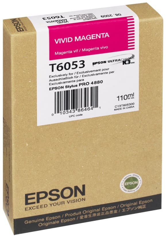 Cartus de cerneala original Epson T6053 Vivid Magenta (C13T605300)
