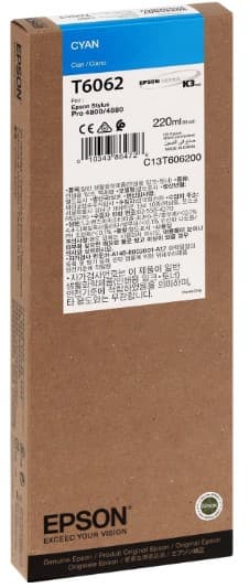 Cartus de cerneala original Epson T6062 Cyan (C13T606200)
