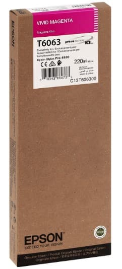 Cartus de cerneala original Epson T6063 Vivid Magenta (C13T606300)