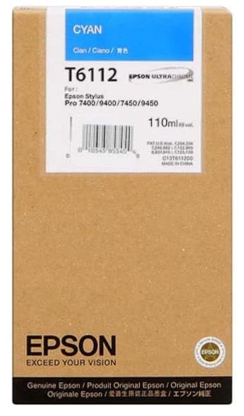 Cartus de cerneala original Epson T6112 Cyan (C13T611200)