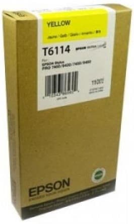 Cartus de cerneala original Epson T6114 Yellow (C13T611400)