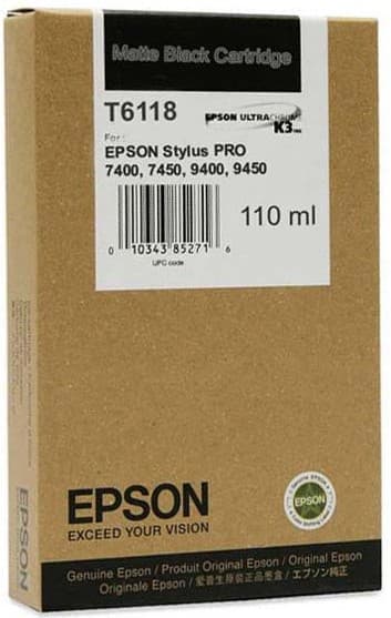 Cartus de cerneala original Epson T6118 Matte Black (C13T611800)