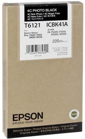 Cartus de cerneala original Epson T6121 PhotoBlack (C13T612100)