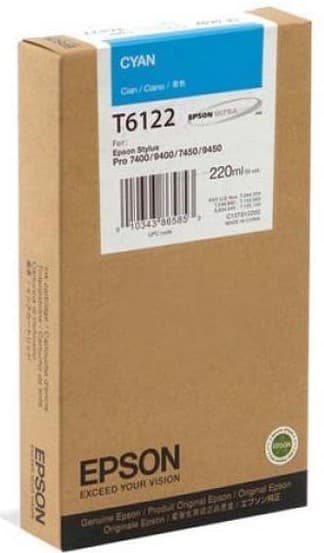 Cartus de cerneala original Epson T6122 Cyan (C13T612200)