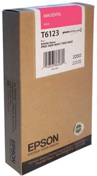 Cartus de cerneala original Epson T6123 Magenta (C13T612300)