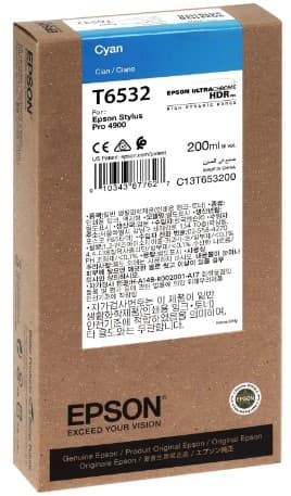 Cartus de cerneala original Epson T6532 Cyan (C13T653200)