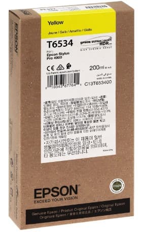 Cartus de cerneala original Epson T6534 Yellow (C13T653400)