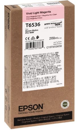 Cartus de cerneala original Epson T6536 Vivid Light Magenta (C13T653600)