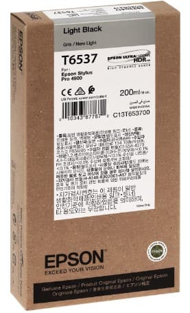 Cartus de cerneala original Epson T6537 Light Black (C13T653700)