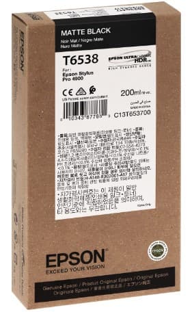 Cartus de cerneala original Epson T6538 Matte Black (C13T653800)