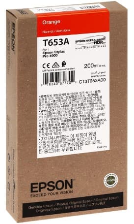 Cartus de cerneala original Epson T653A Orange (C13T653A00)