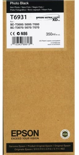 Cartus de cerneala original Epson T6931 Photo Black (C13T693100)