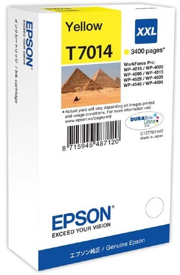 Cartus de cerneala original Epson T7014 Yellow (C13T70144010)