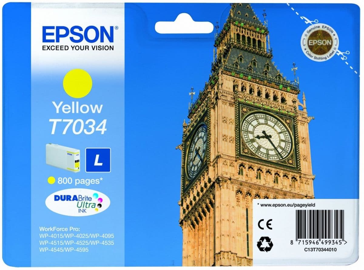 Cartus de cerneala original Epson T7034 Yellow (C13T70344010)
