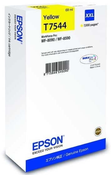 Cartus de cerneala original Epson T7544 Yellow (C13T754440)