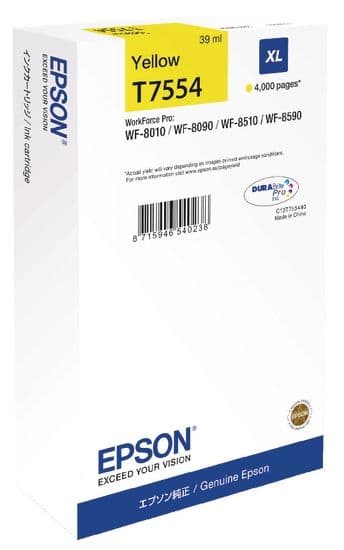 Cartus de cerneala original Epson T7554 Yellow (C13T755440)