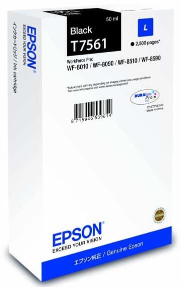 Cartus de cerneala original Epson T7561 Black (C13T756140)
