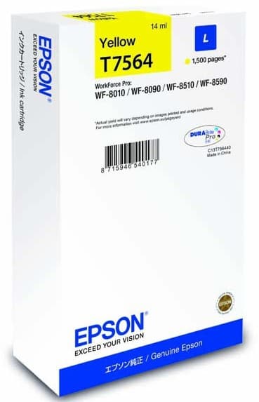 Cartus de cerneala original Epson T7564 Yellow (C13T756440)