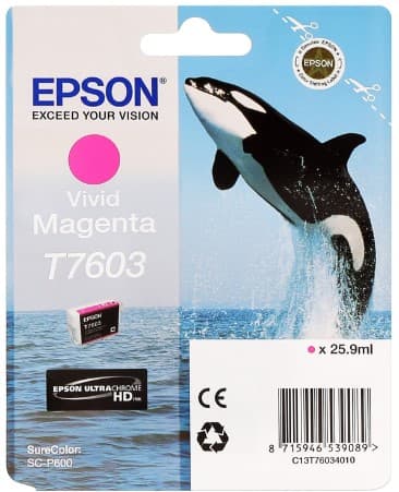 Cartus de cerneala original Epson T7603 Vivid Magenta (C13T760340)
