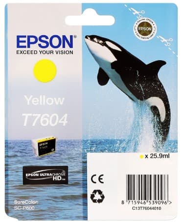 Cartus de cerneala original Epson T7604 Yellow (C13T760440)