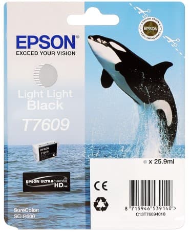 Cartus de cerneala original Epson T7609 Light Light Black (C13T760940)