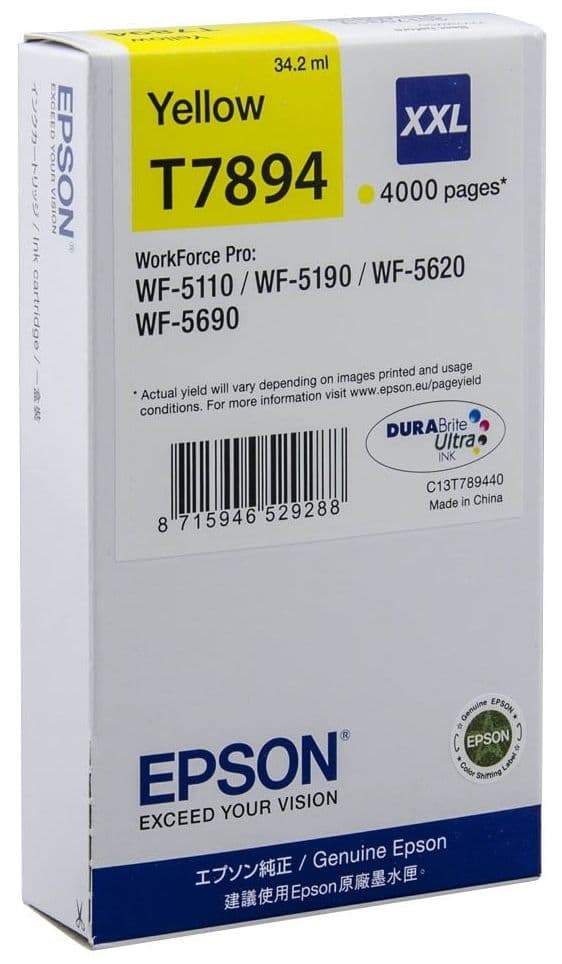 Cartus de cerneala original Epson T7894 XXL Yellow (C13T789440)