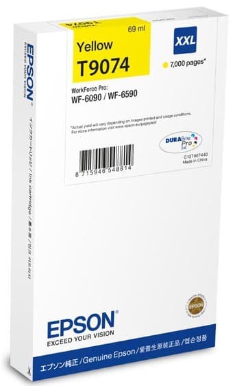 Cartus de cerneala original Epson T9074 Yellow (C13T907440)