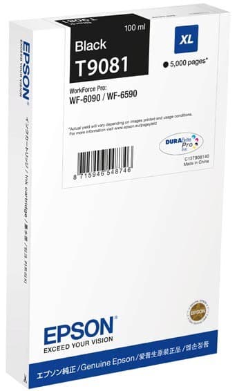 Cartus de cerneala original Epson T9081 Black (C13T908140)